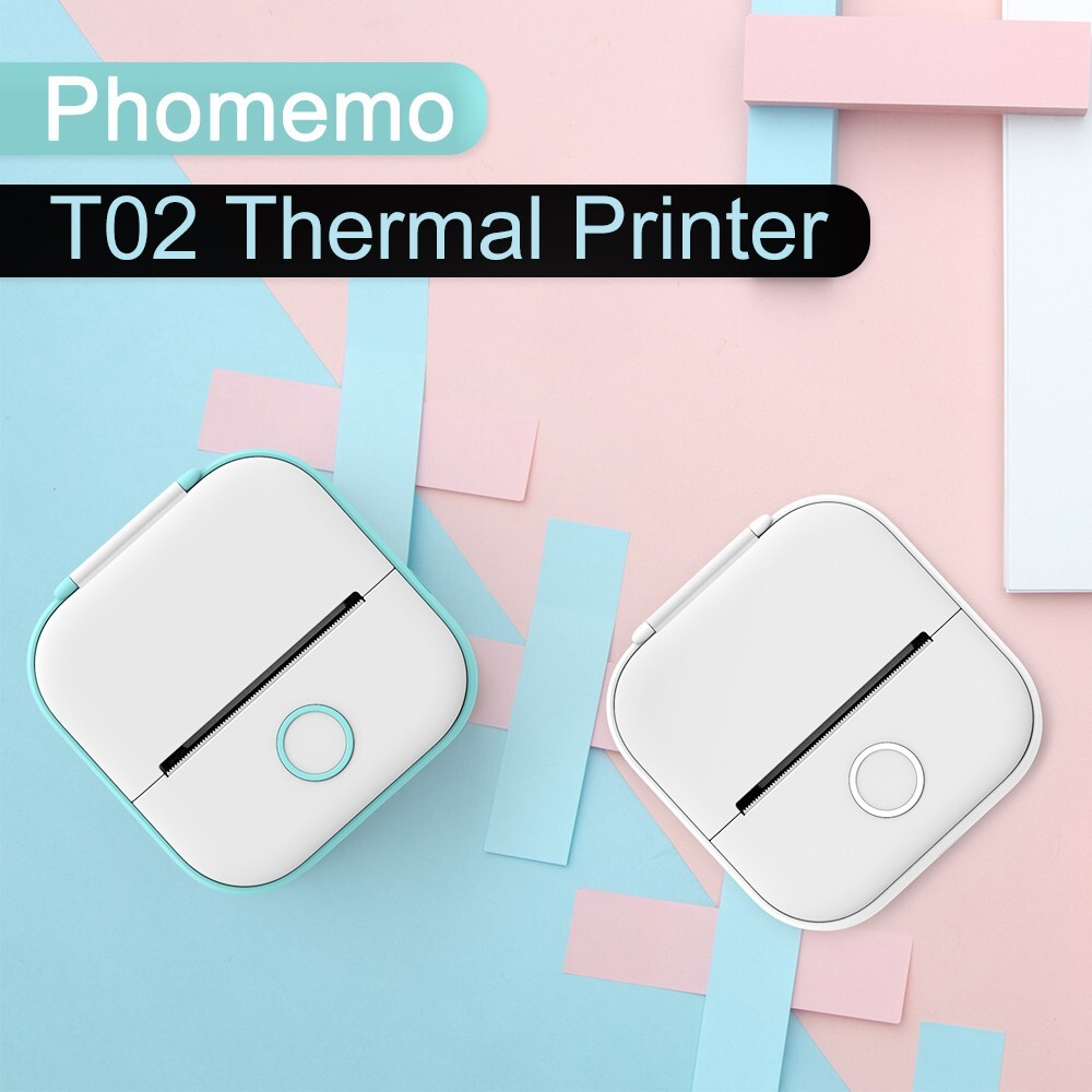 Phomemo T02 Mini Sticker Maker Thermal Printer Wireless Bluetooth Photo Printer