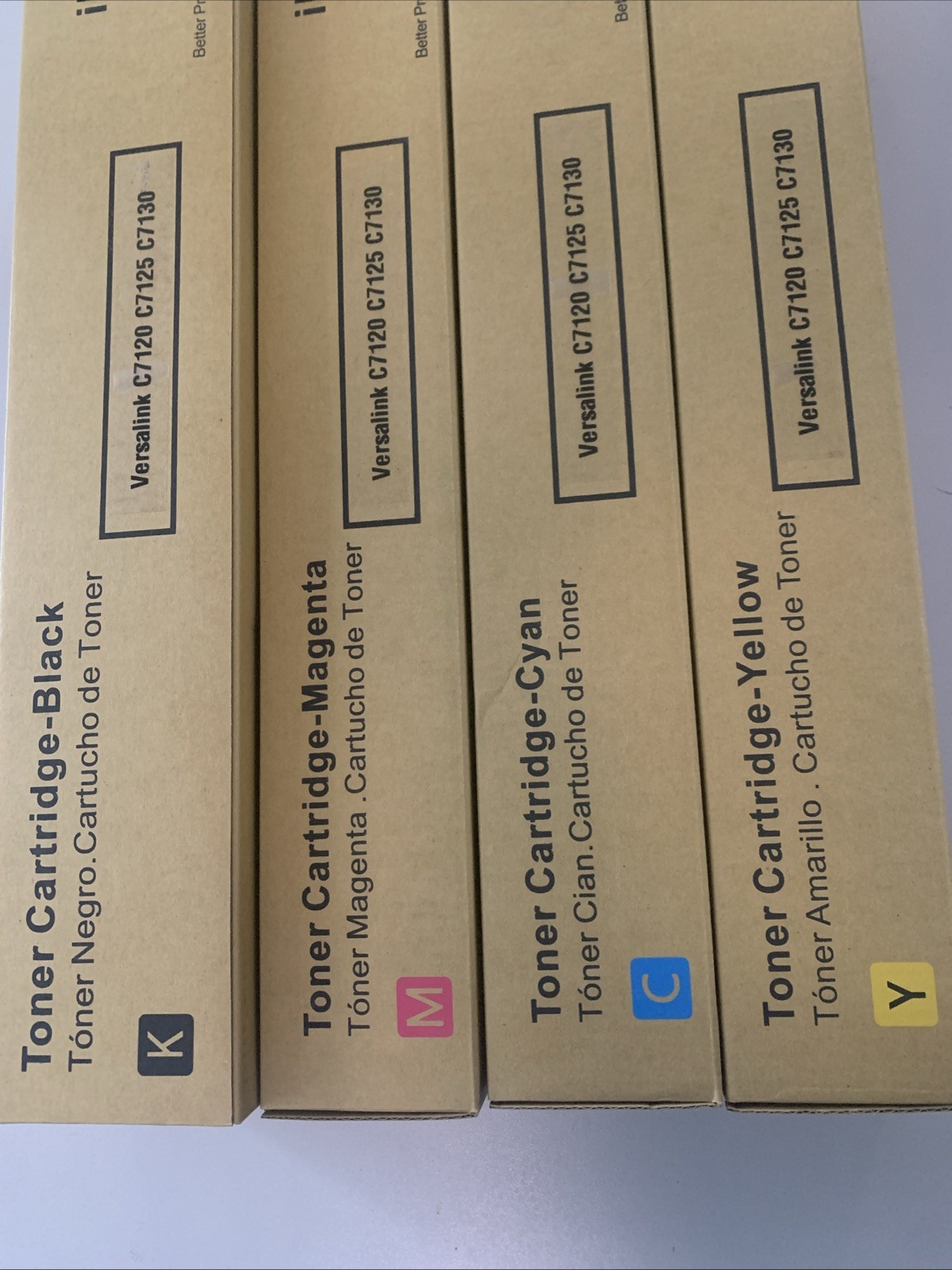 VersaLink C7125 C7120 C7130 Toner Cartridge 4 pack C,Y,M,B Replacement for Xerox