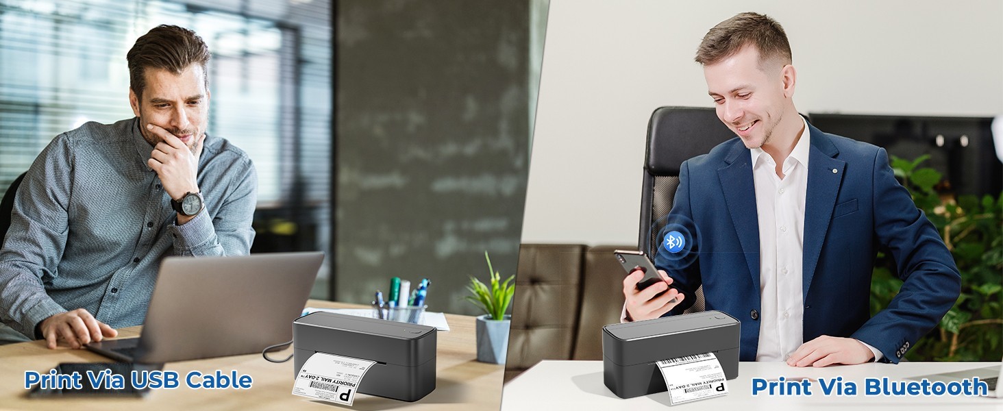 Bluetooth Thermal Shipping Label Printer for Amazon, Ebay, Shopify, Etsy, LOT