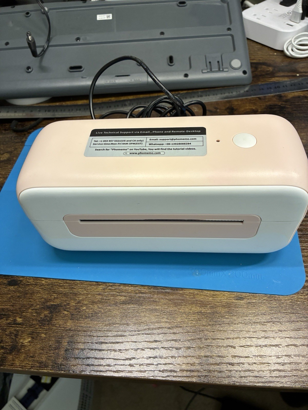 Phomemo PM-246S Label Printer – USB Connection / Used / Pink / See Description