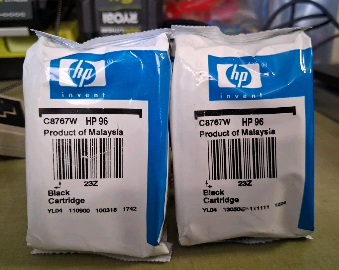 2 Pcs HP 96 Black Ink Cartridge New Genuine OEM C8767WN Free Shipping!