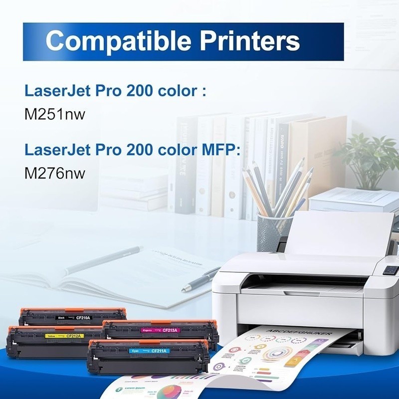 131A Toner Cartridge Set 4 Pack HP LaserJet Pro M251nw M276nw Print Quality New
