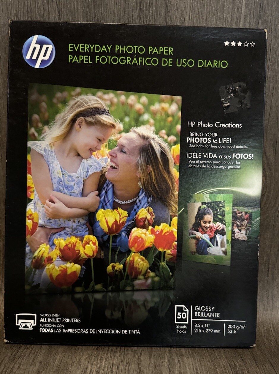 Made in Germany HP Everyday 50 sheet Letter 8.5 x 11-Inch Glossy Photo Paper NIB
