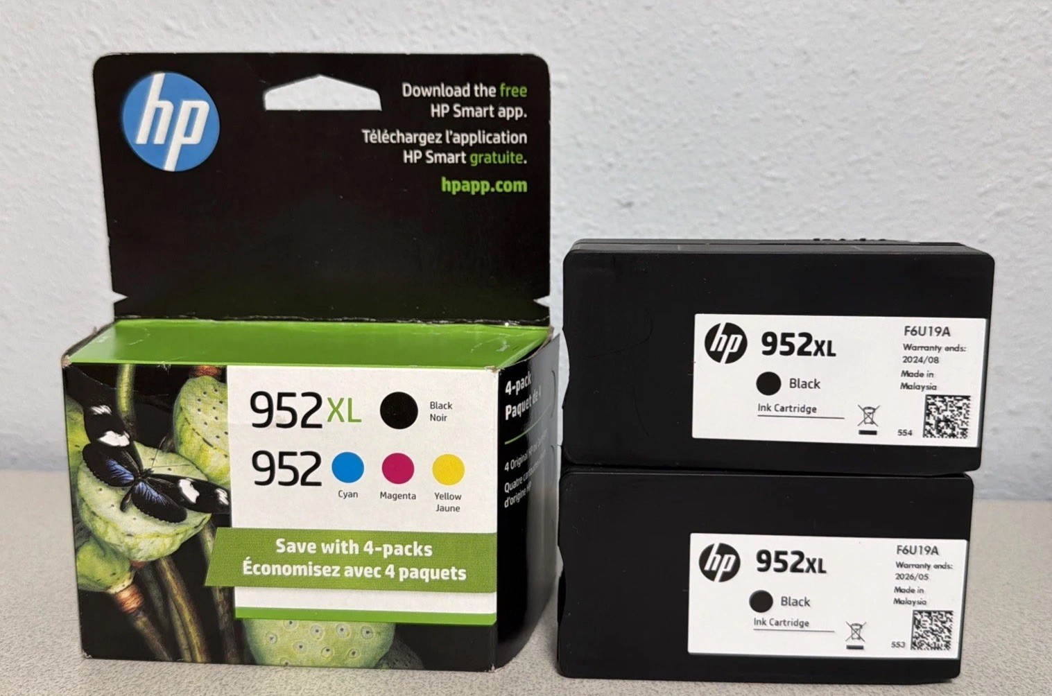 HP 952XL/952 Multi-Color Ink Cartridge Set Exp 2027 + Lot