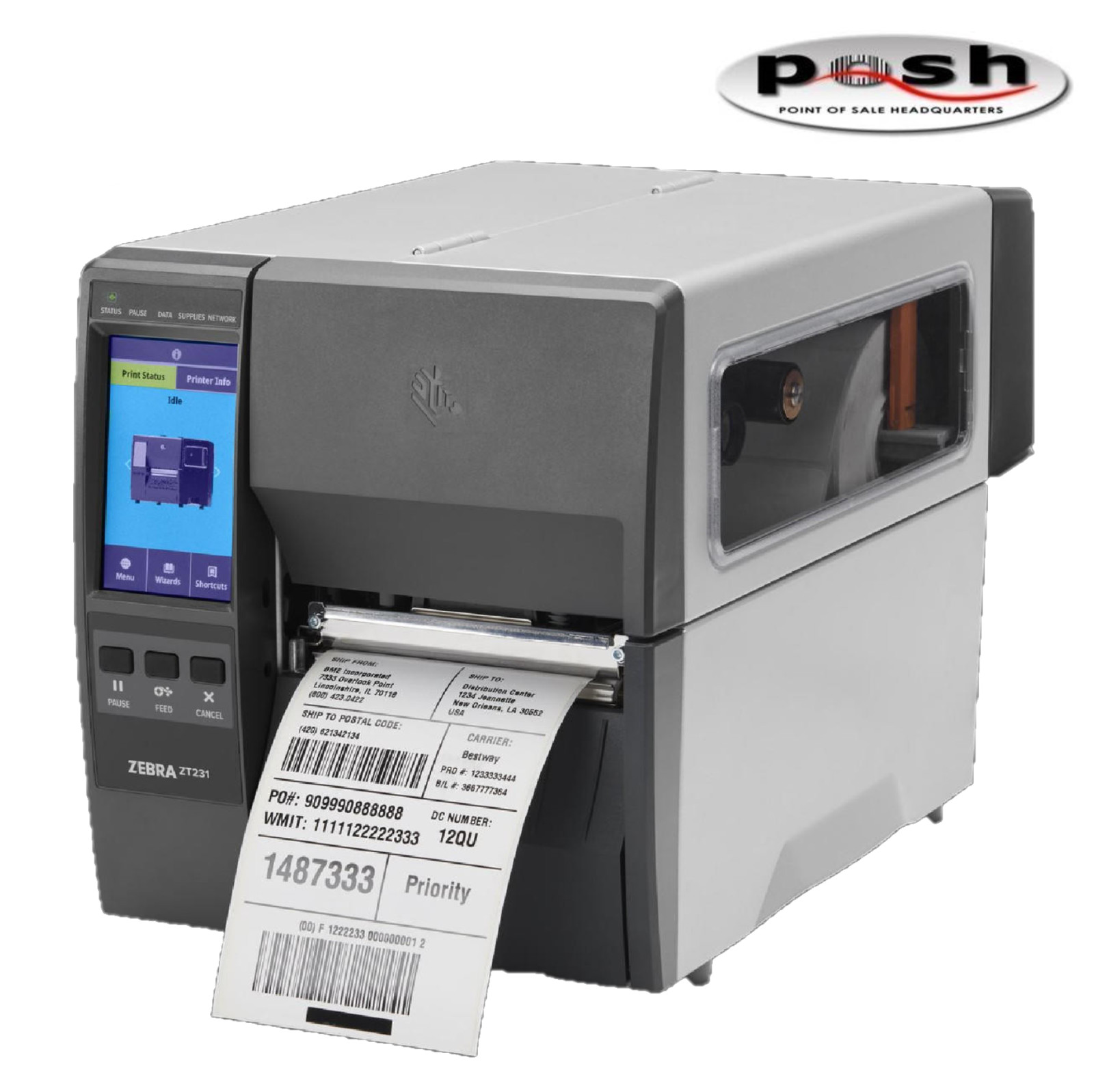 NEW Zebra ZT231 4″ 300dpi Thermal Transfer Label Printer EZPL USB Ethernet BTLE