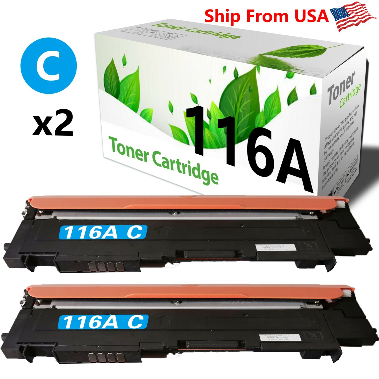 2PK 116A Cyan Toner Cartridge for 150nw 179fnw 150A