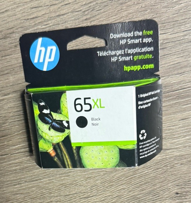 Genuine HP 65XL Black Ink Cartridge OEM New Factory Sealed EXP 7/2027