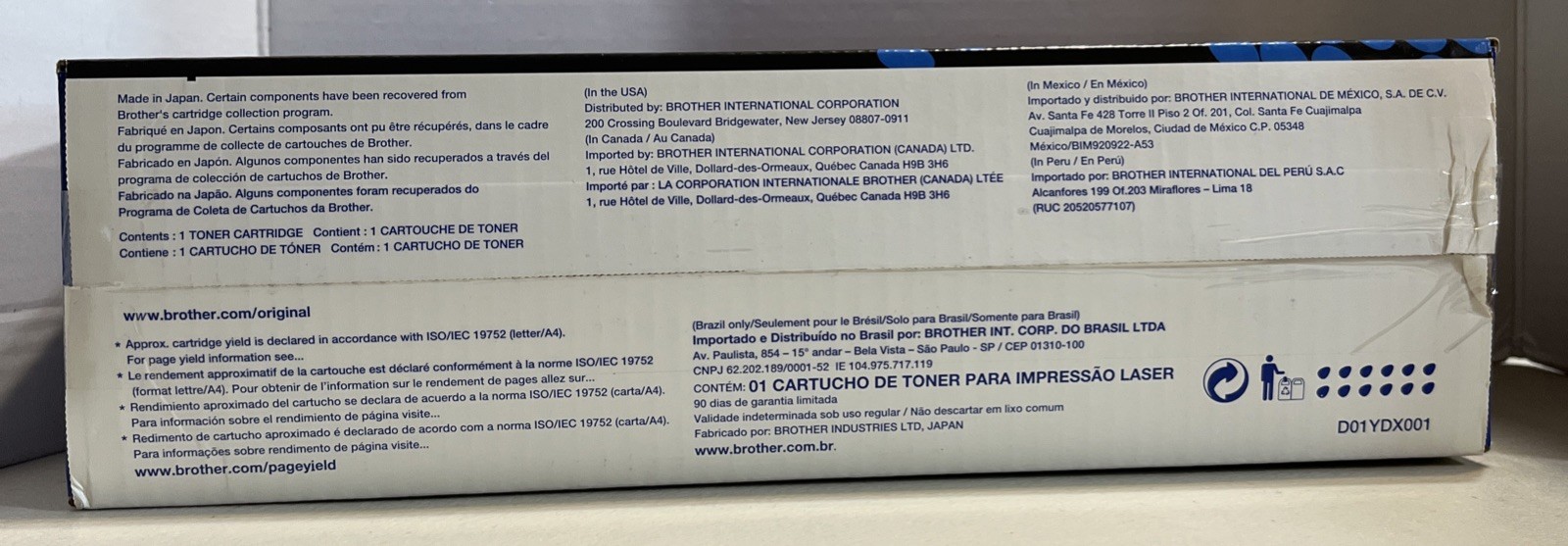 Brother TN-630 Genuine OEM BLK Toner Cartridge 1200 Page Yield Sealed NEW “BR”