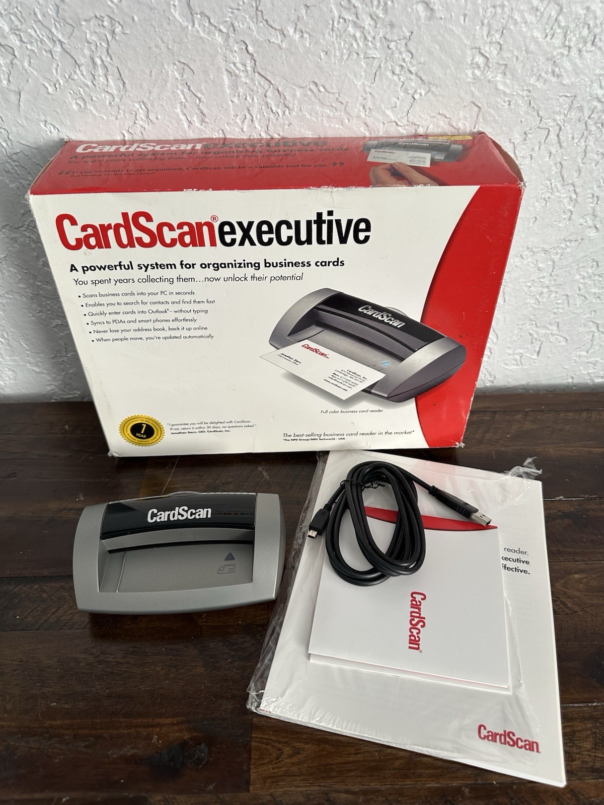 CardScan Executive Business Card Scanner – Full Color – Open Box – Complete Set