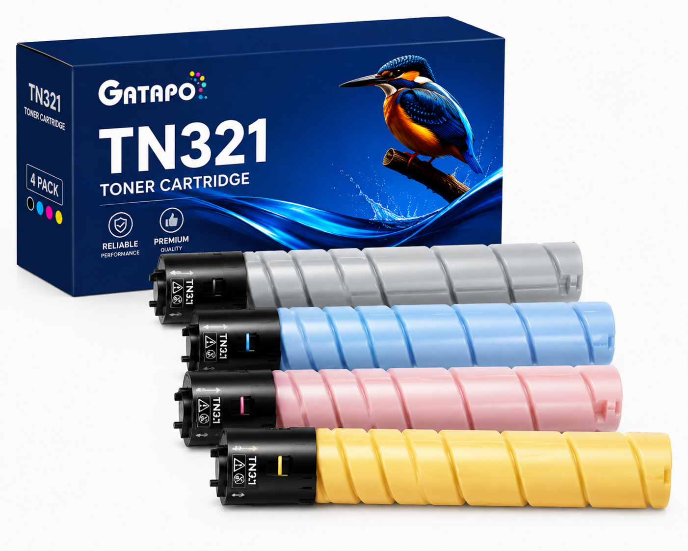 TN321-4PK Toner Cartridges for Konica Minolta Bizhub C224/C284/C364