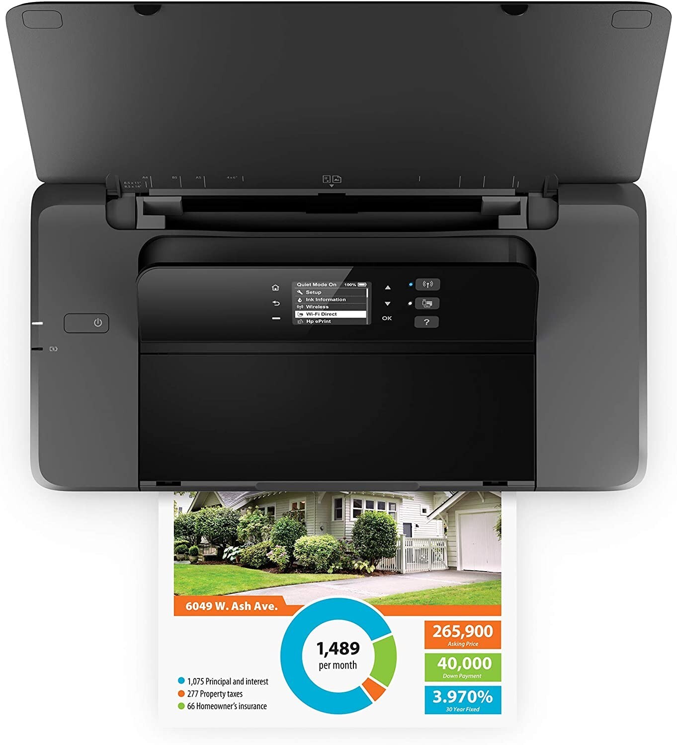 REDUCED 20%-HP OfficeJet 200 Mobile Wireless Compact B&W/Color Compact Printer