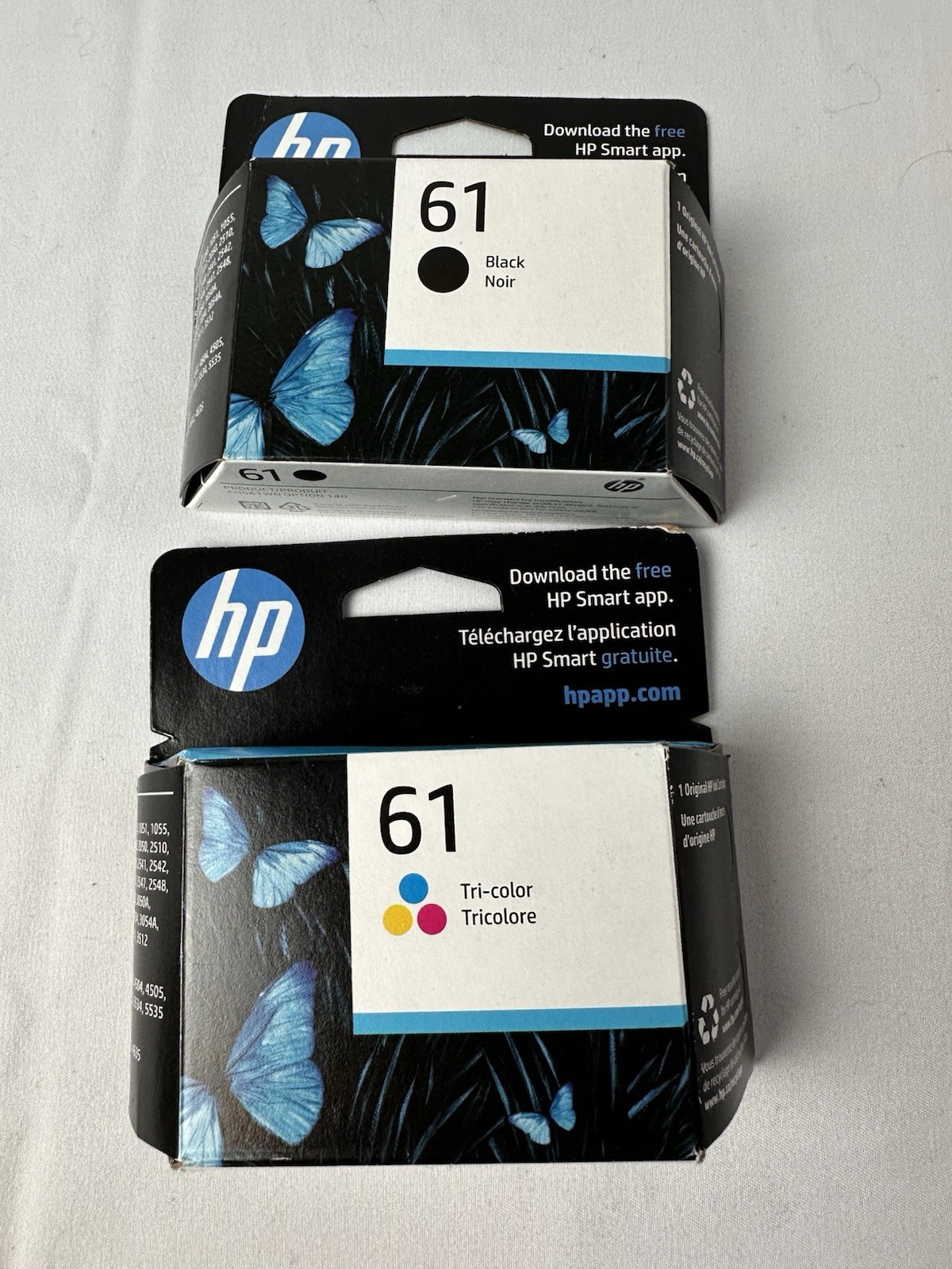 NEW Genuine HP 61 Black (08/2025) & Tri-Color (09/2025) Ink Cartridge set SEALED