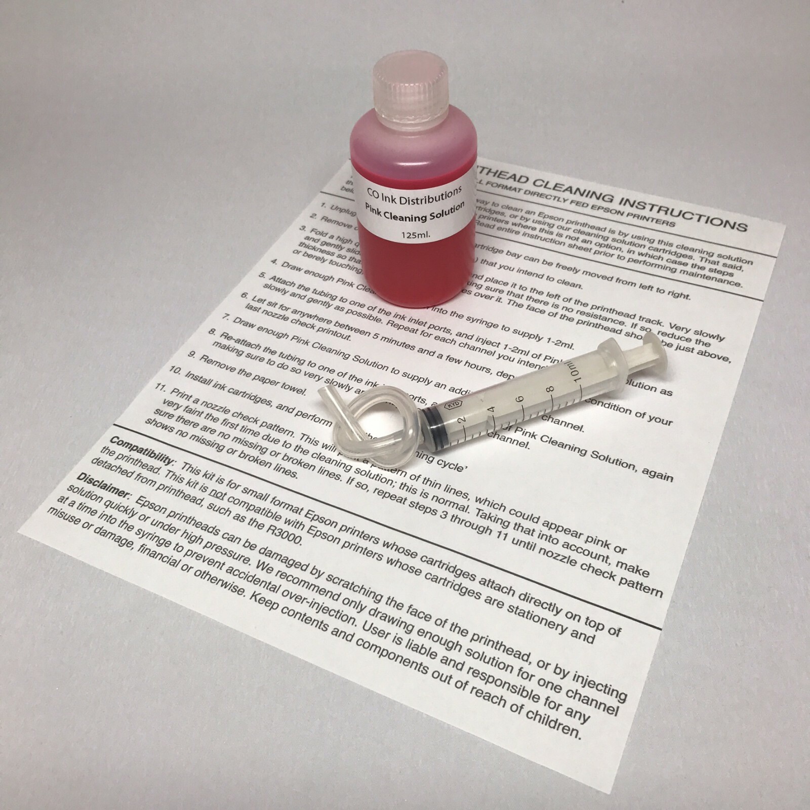 Printhead Cleaning Kit – For ALL Epson Small Format Printers [125ml]