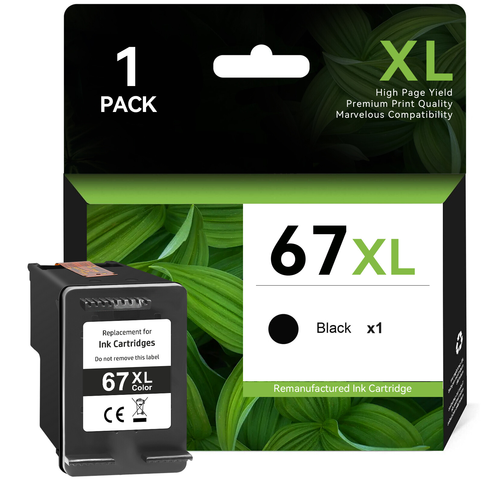 67XL Ink Cartridge for HP 67 Deskjet 2700 2700e 2755e 2800e 2855e 4155e Printer