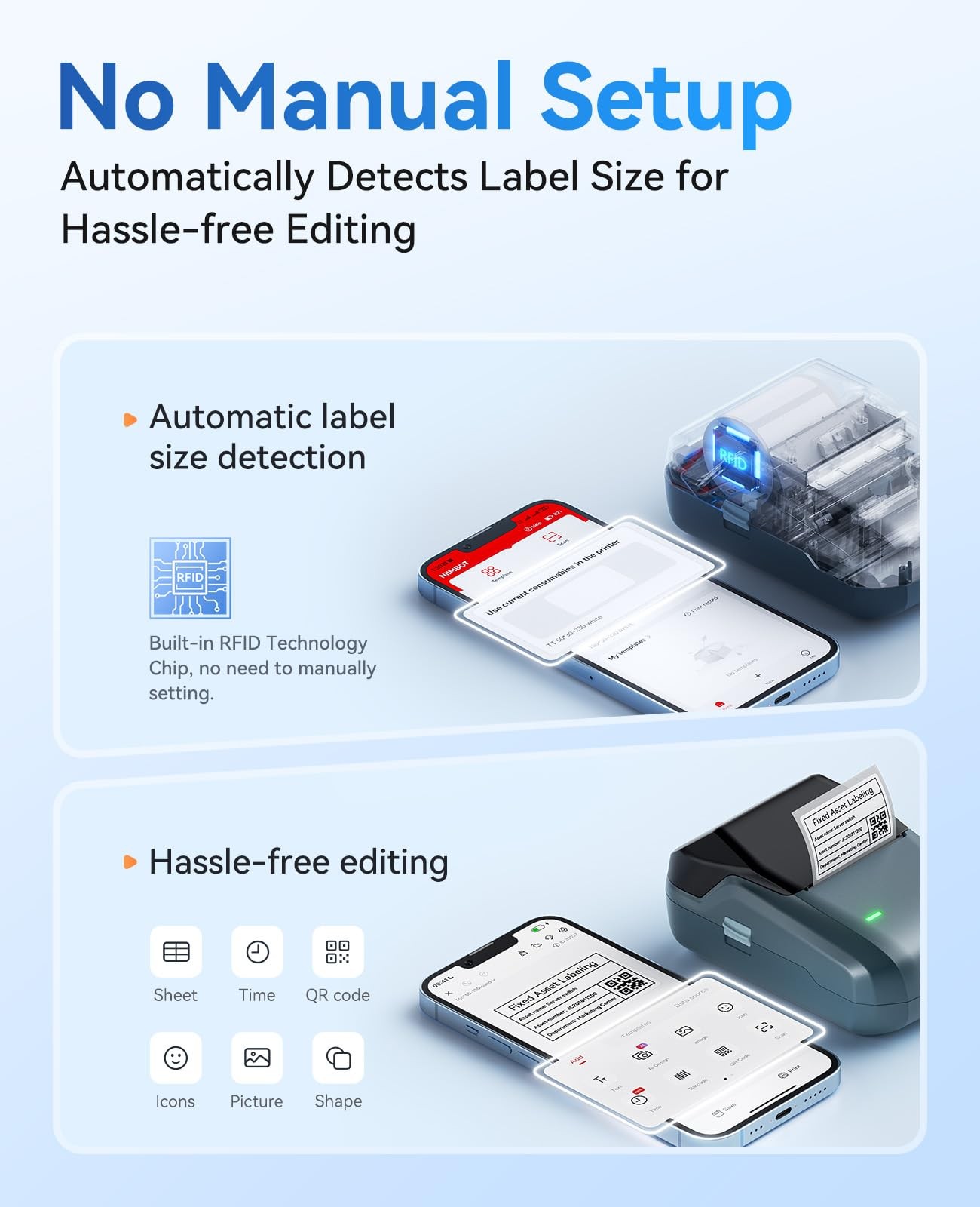 NIIMBOT B1 Label Maker Machine, Thermal Label Printer Easy to Use for Office,…