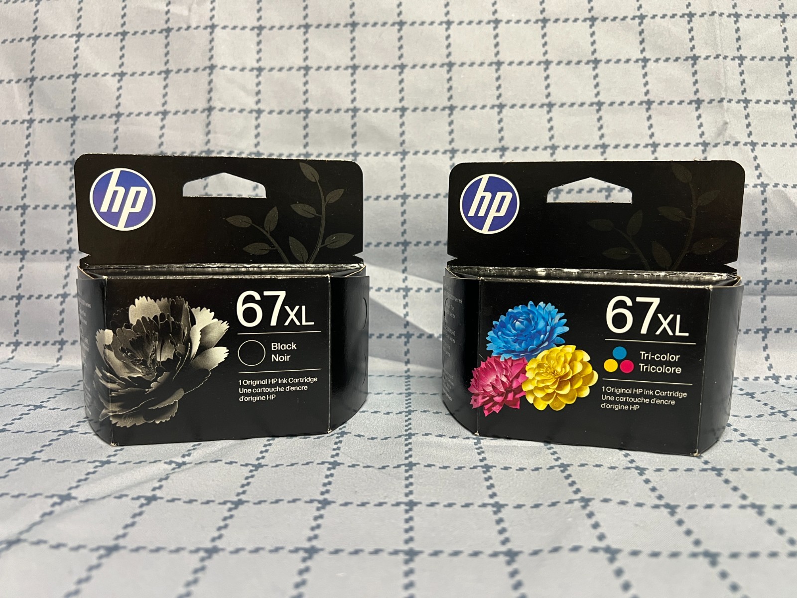 GENUINE HP 67XL Black & 67XL Tri Color ink cartridges New In Retail Box 1/2028