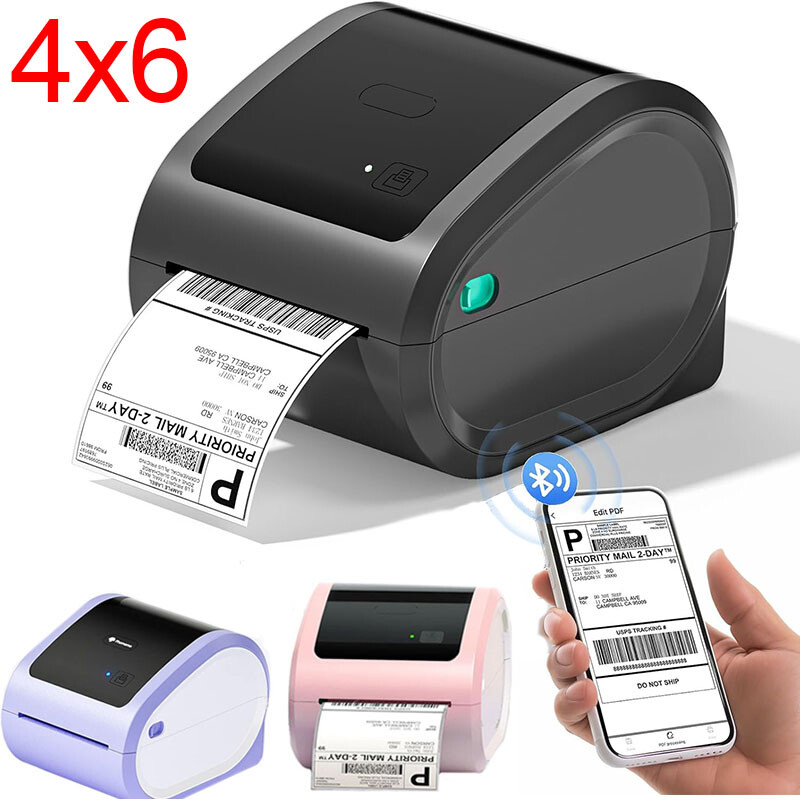 Label Shipping Printer 4×6 Desktop Thermal Label Maker for Barcode FedEx Lot