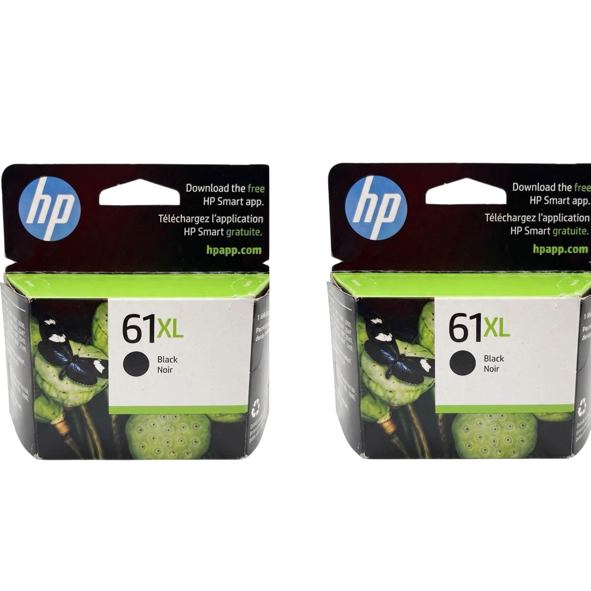 2 Pack HP 61XL Black High Yield Ink Cartridge – CH563WN#140 New Original