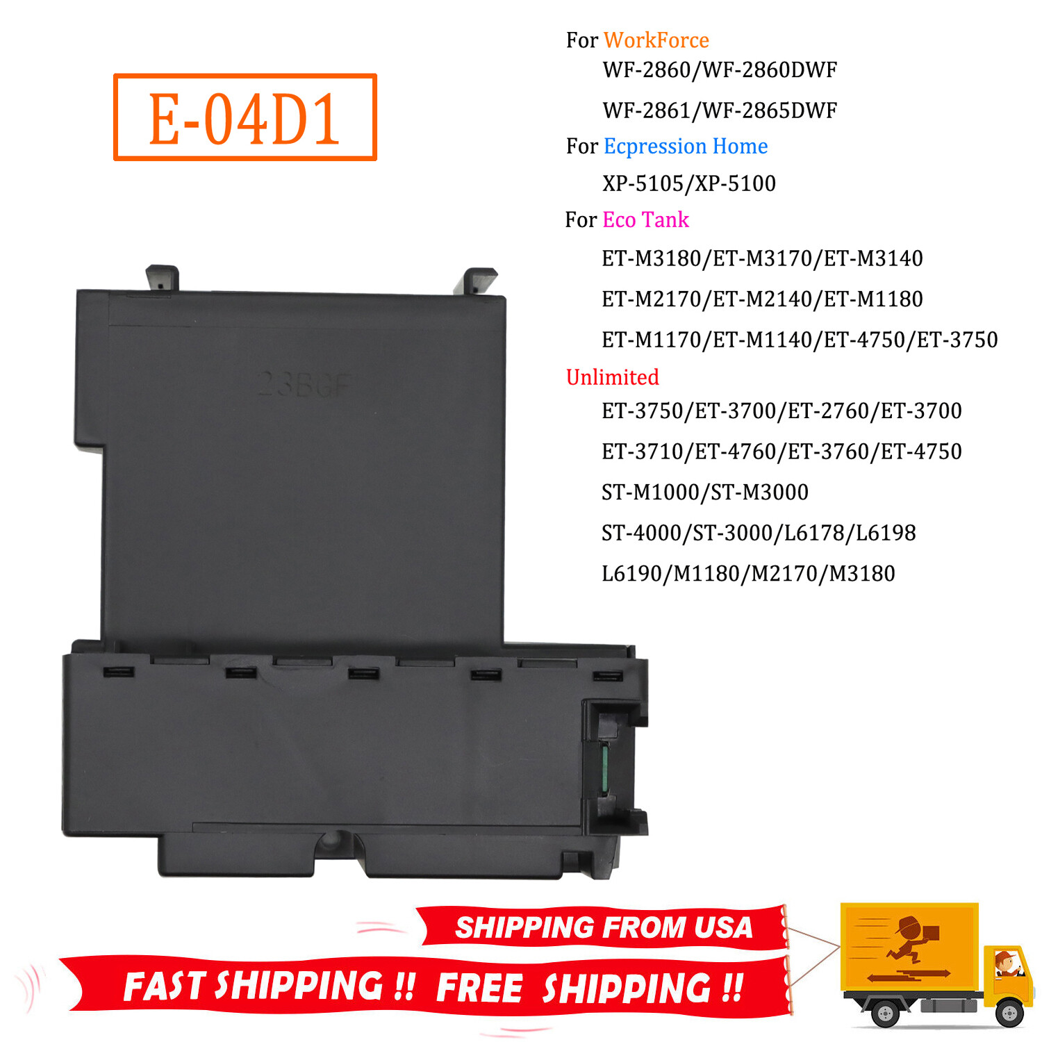Epson EcoTank Ink Maintenance Box T04D100 T04D1 EWMB2 Free Shipping