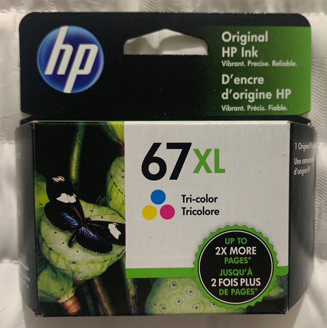 HP 67XL Black & Tricolor Ink Set 3YP31BN 3YM57AN 3YM58AN Genuine OEM Retail Box