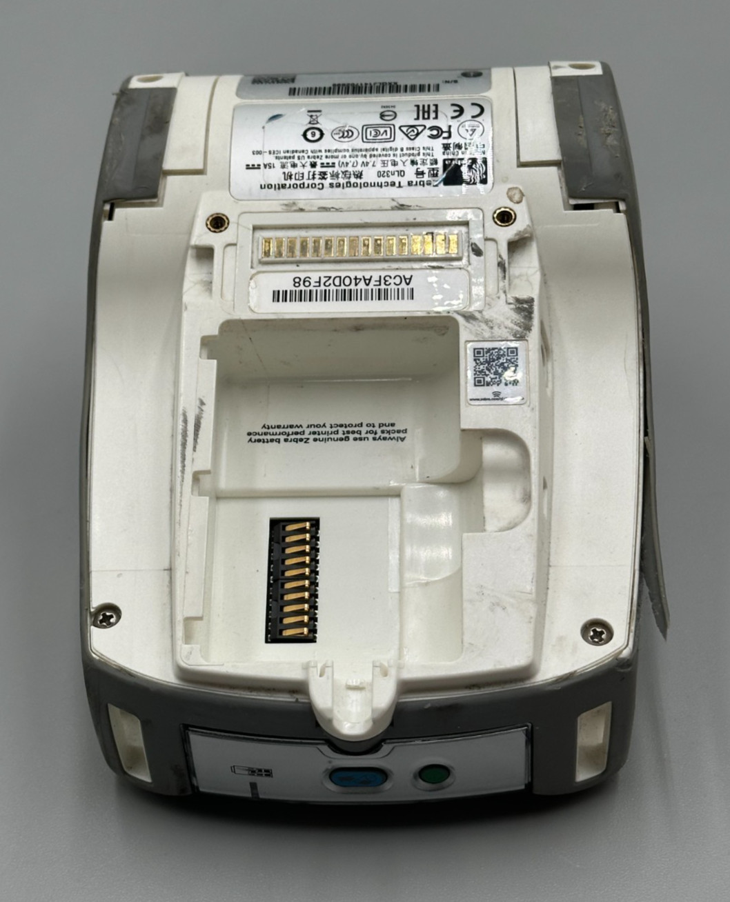 Zebra QLn320 Mobile Barcode Thermal Printer ONLY Wi-Fi USB Bluetooth Gray Fair