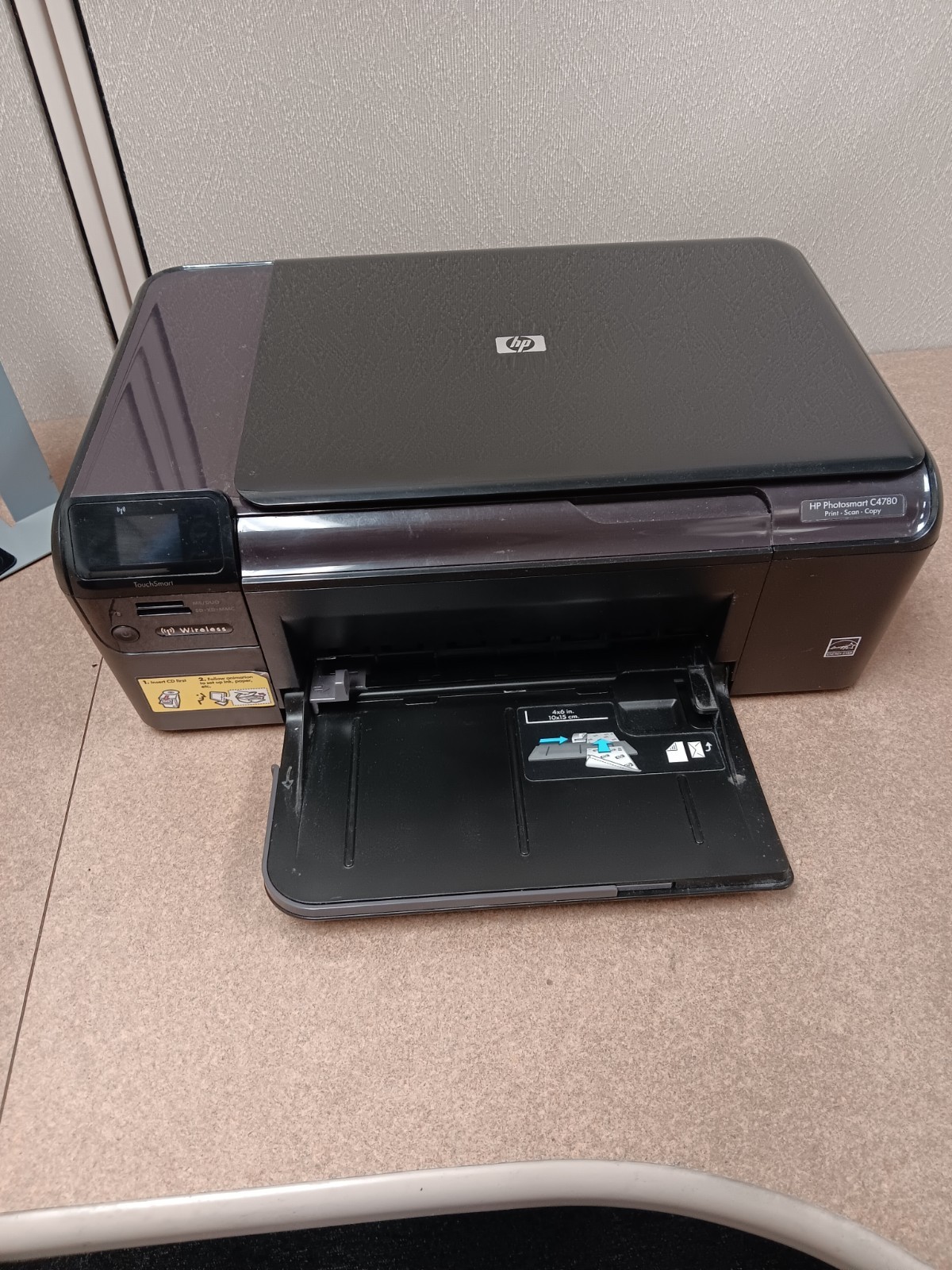 The HP Photosmart C4780 is a compact, wireless all-in-one color inkjet printer