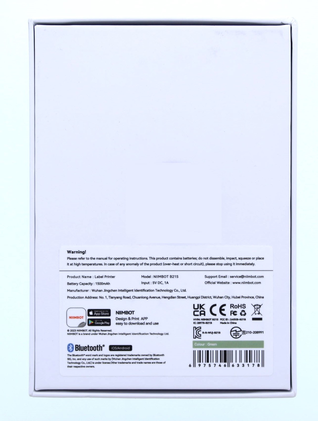 NIIMBOT B21 Label Printer Green
