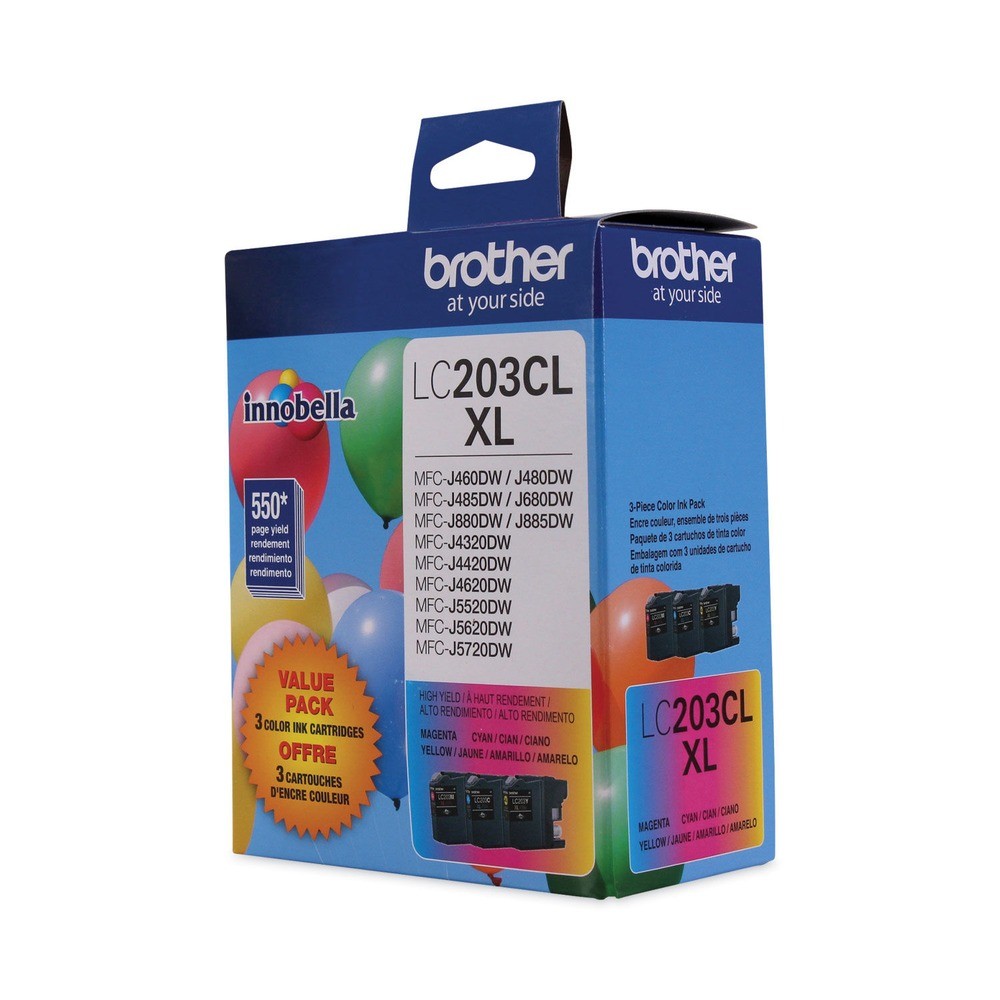 Brother LC2033PKS 550 Page-Yield Innobella Ink – Cyan/Magenta/YL (3/Pack) New