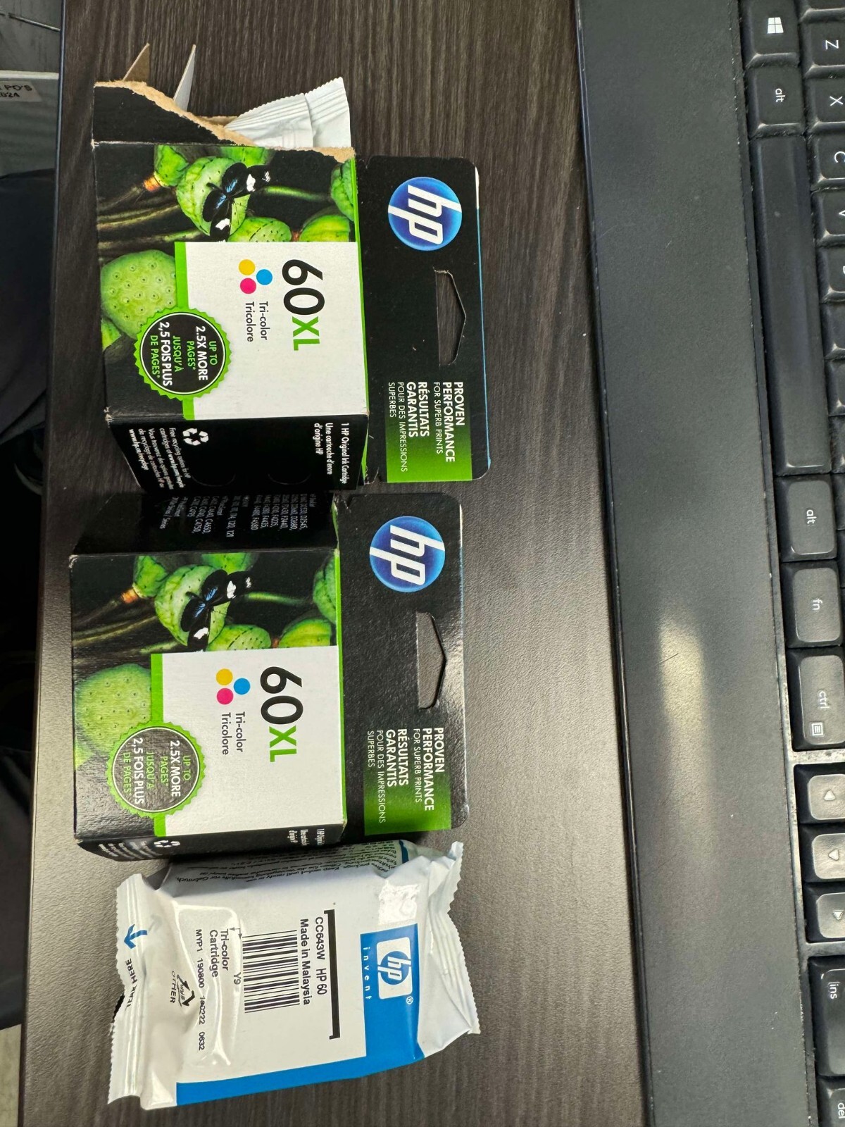 HP 60XL Tri-Color High Yield Ink Cartridge (CC644WN)