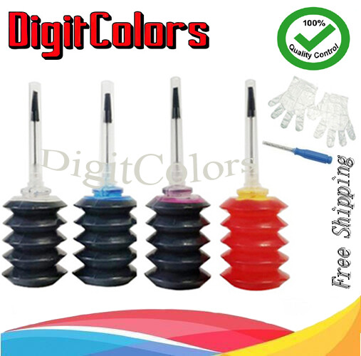 4-Color Bulk Ink Refill Kit for Canon Inkjet Printer Cartridges