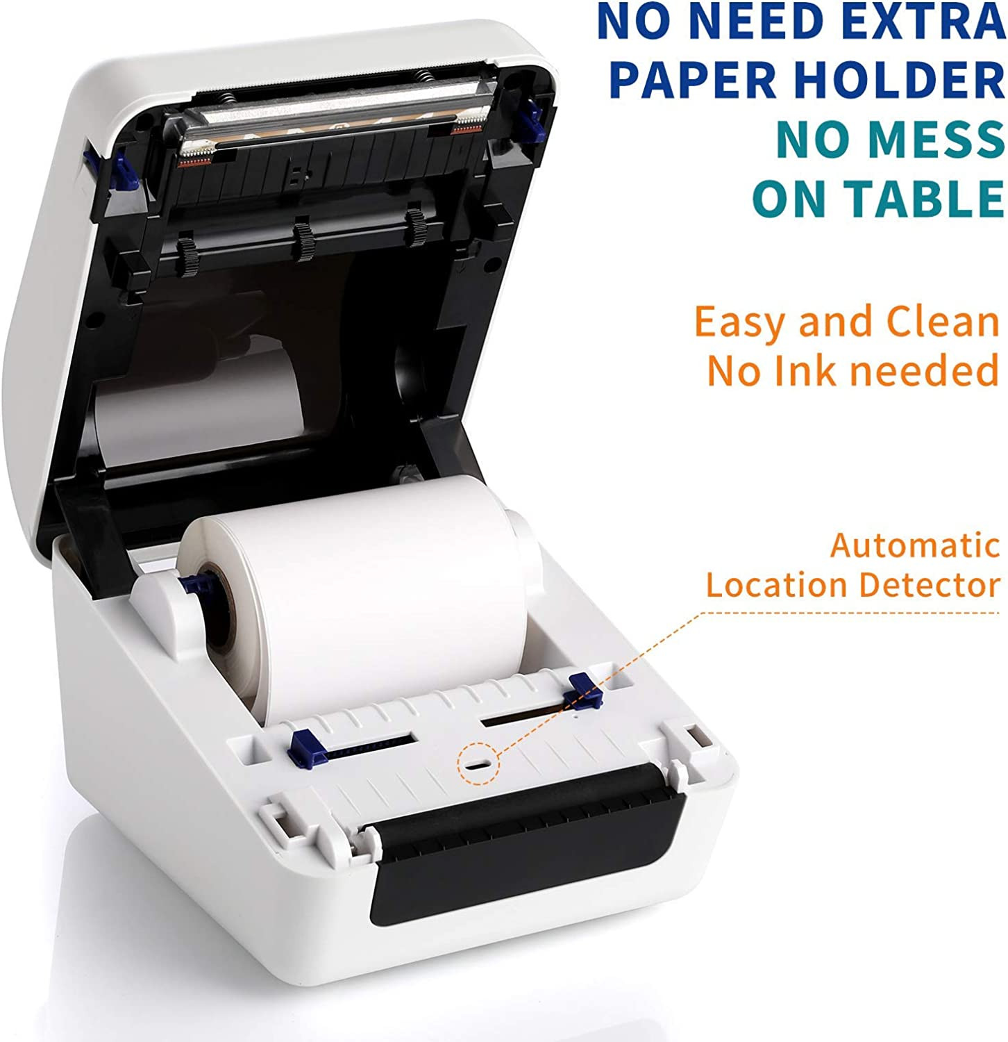 JADENS Bluetooth Thermal Shipping Label Printer – High Speed 4X6 Wireless Label