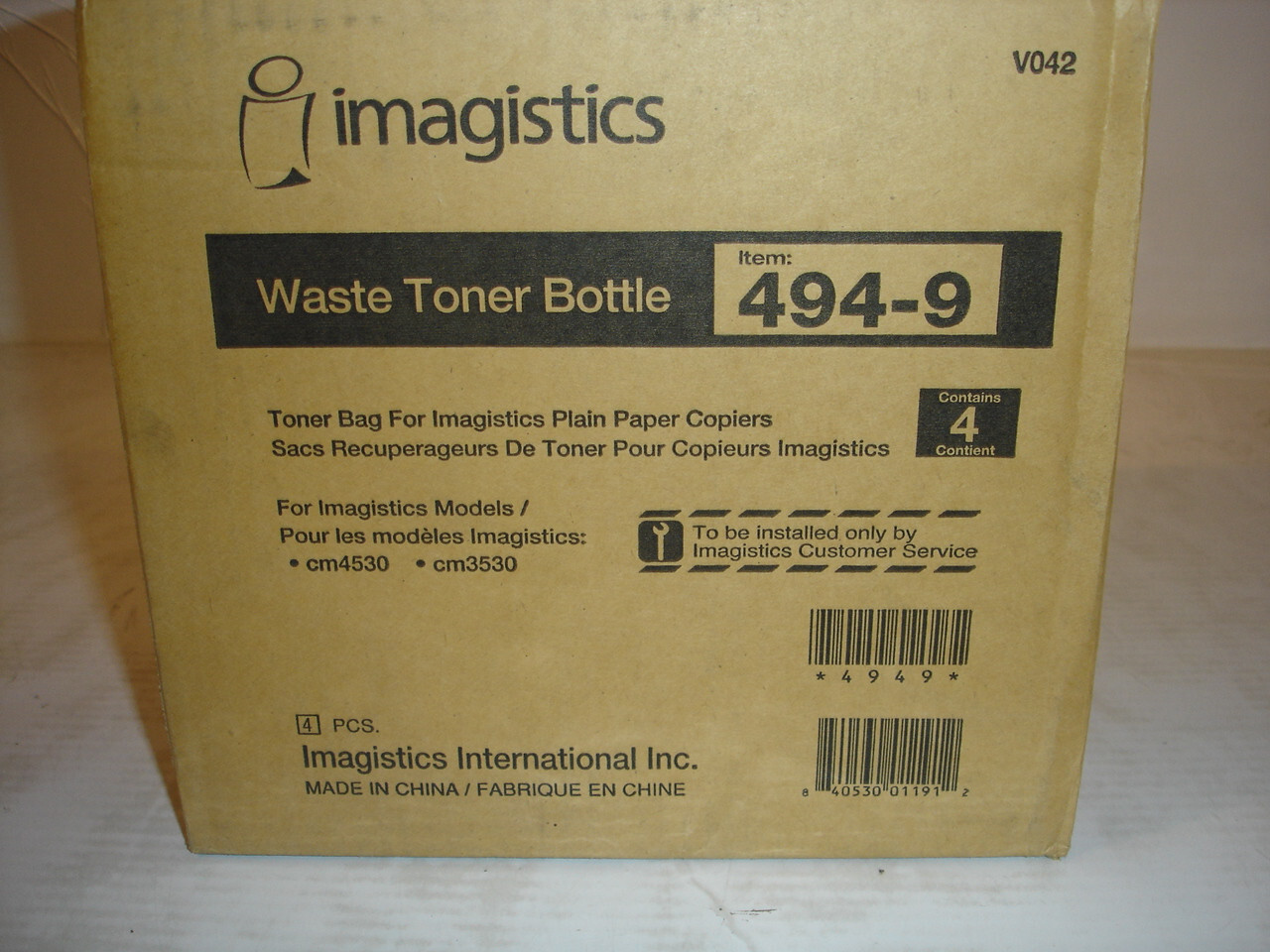 Imagistics CM4530/3530 Waste Toner Bottles 4 in each box 494-9