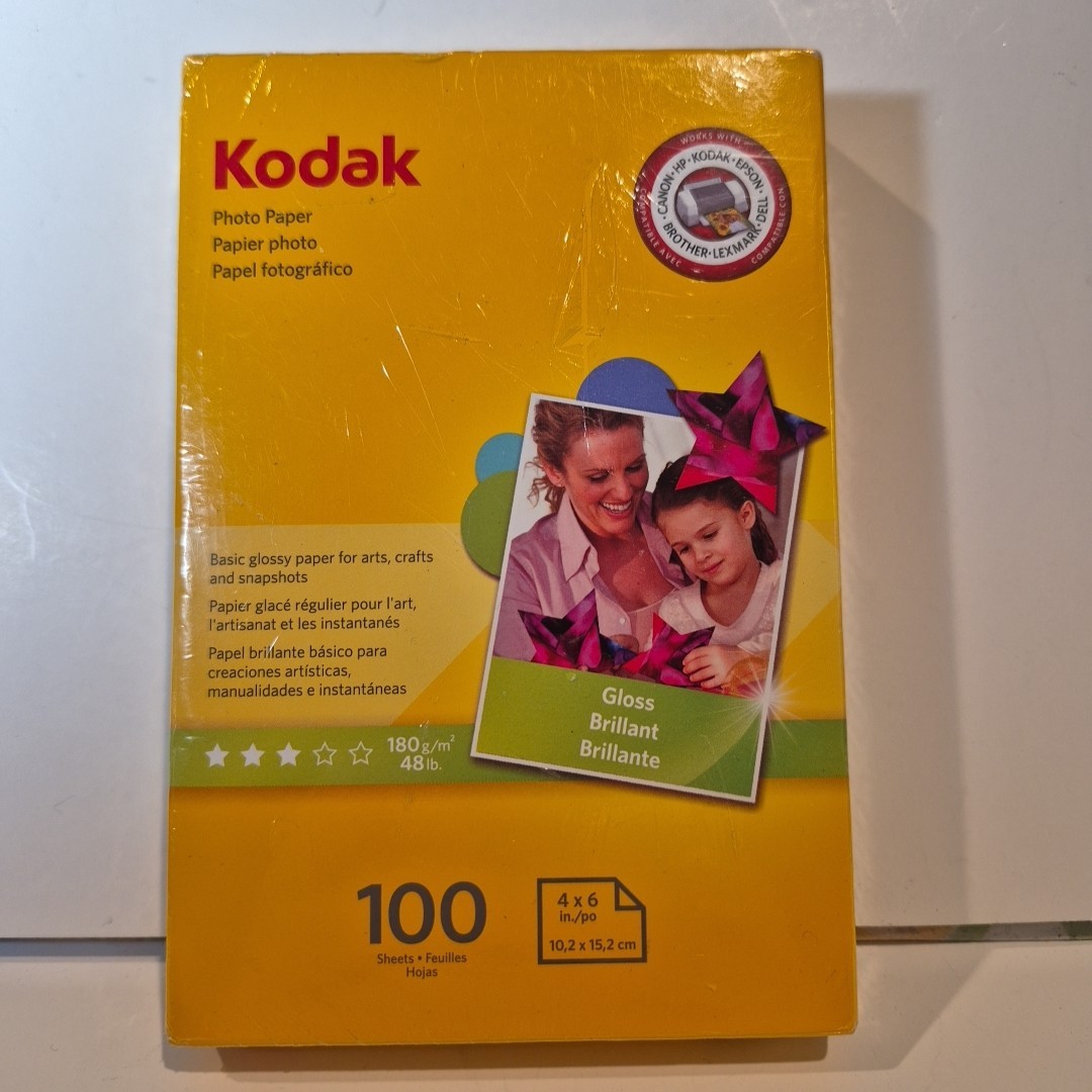 Kodak Gloss Photo Paper 4″x6″ 100 Count Instant Dry Seale/New