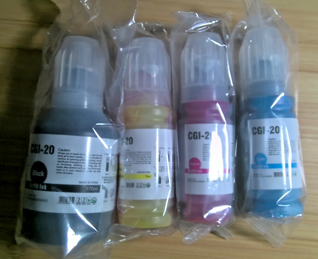 4 Pack GI20 GI-20 color Ink Cartridge For Canon PIXMA G6020 G7020 G5020 Printer