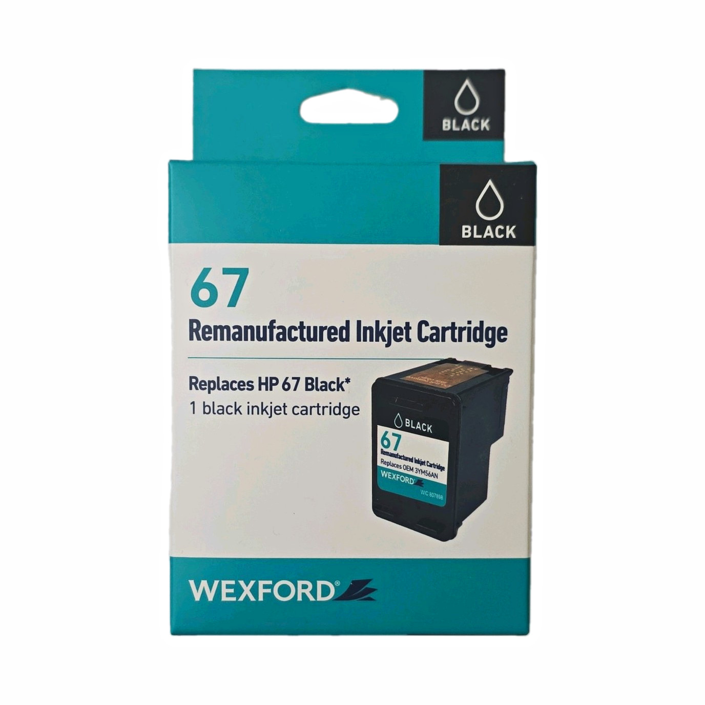 Wexford 67 Black Reman Inkjet Cartridge Replacement for HP 67