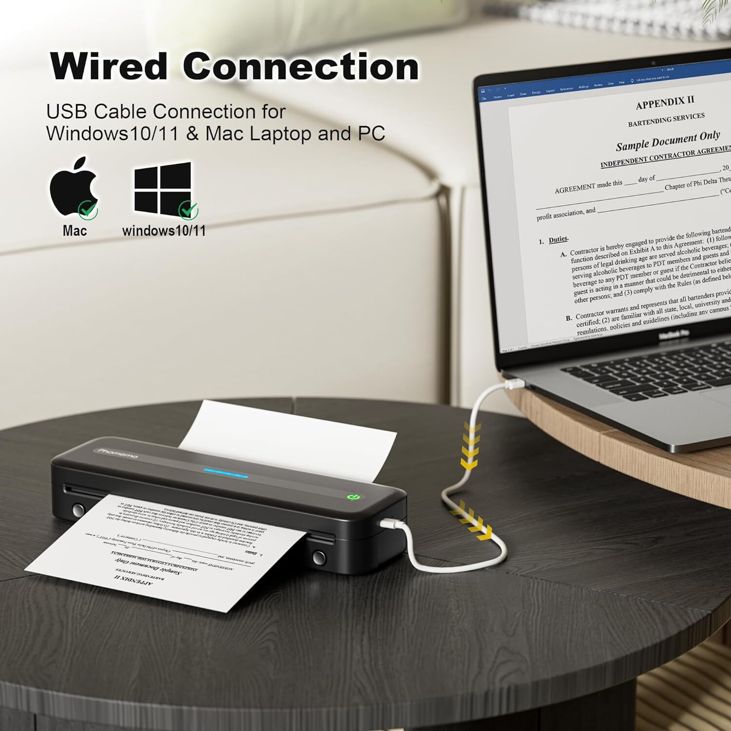 Phomemo Printer M832 Inkless Bluetooth Thermal Printer Support A4 & US Letter