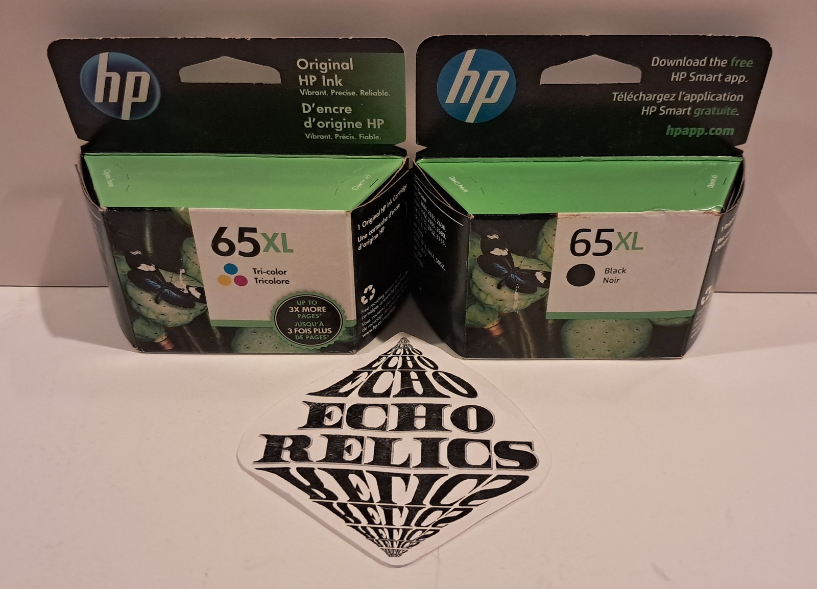 Genuine HP Ink Cartidges 65XL Black Exp 3/25 + 65XL Tri Color Exp 8/22 Sealed