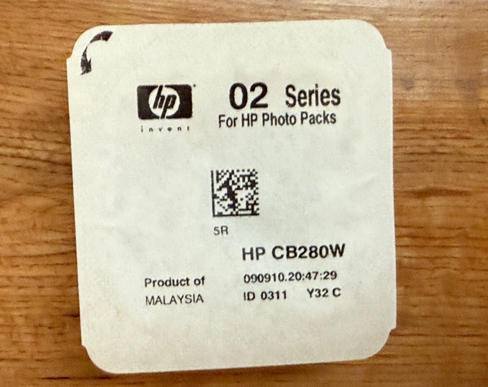 NEW HP Vivera Ink Cartridge 02 Cyan CB280W New for HP Photosmart Printer
