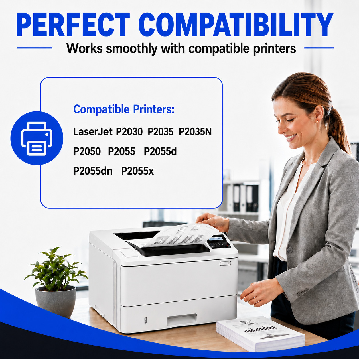 5PK CE505A 05A Black Toner Cartridge for HP LaserJet P2035 P2035n P2055dn P2055x