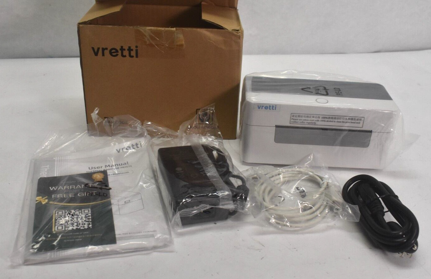 Vretti Desktop Thermal Label Printer 4×6 Wireless Bluetooth Barcode Printer