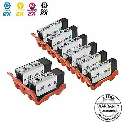 8PK 100XL BLACK COLOR for Lexmark 14N1068 14N1069 14N1070 14N1071 S816 S301 S815