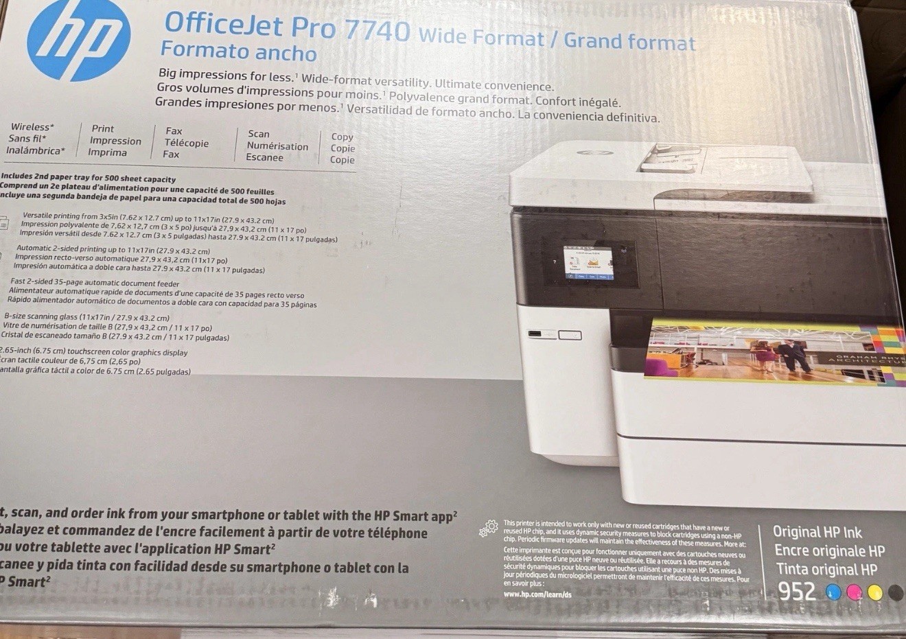 HP OfficeJet Pro 7740 Wide Format Wireless All-In-One Inkjet Printer