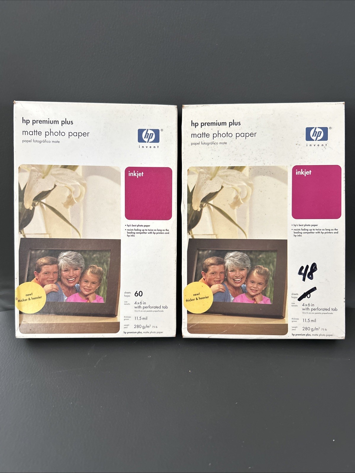 Genuine HP Premium Plus Photo Paper 4X6 Inkjet 108 Sheets Matte