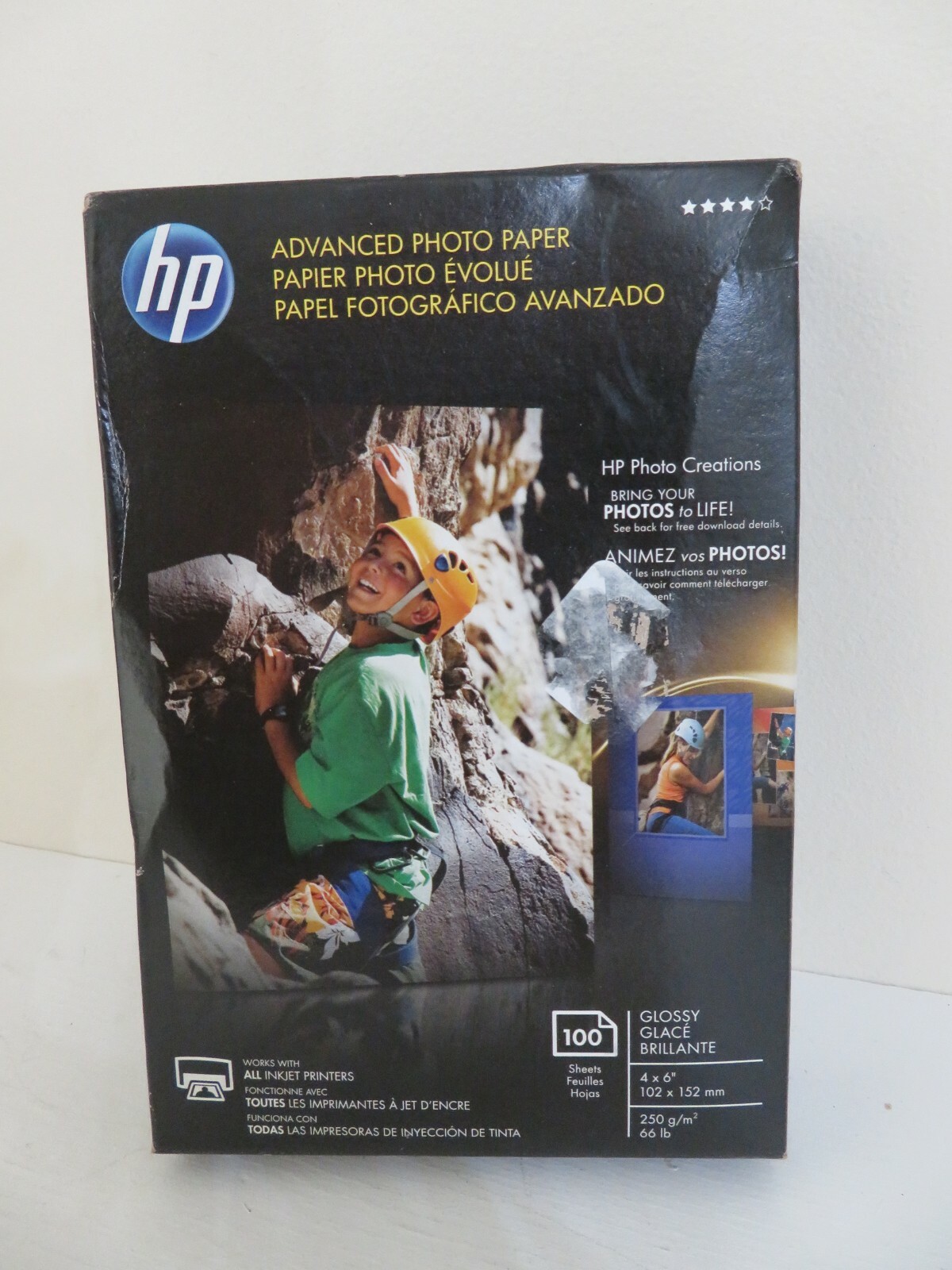 HP ADVANCED GLOSSY PHOTO PAPER Q6638A 100 SHEETS NEW 4 X 6