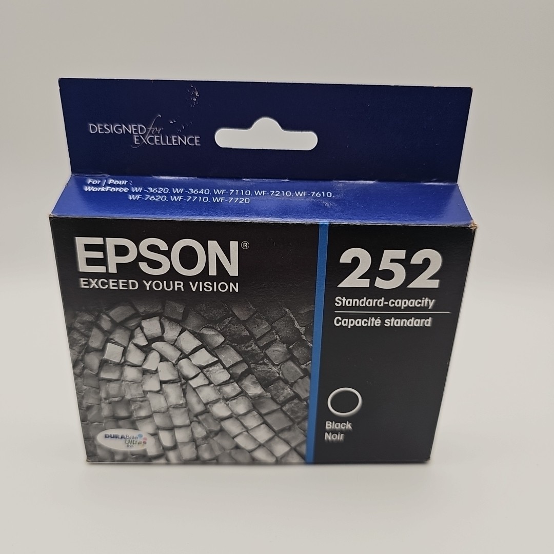 Epson 252 Genuine Standard Capacity Black Ink Cartridges Exp 02/2026