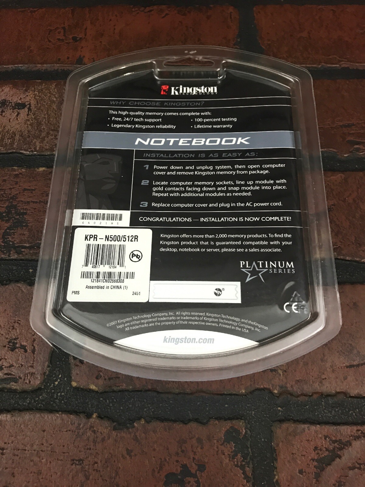 Kingston Notebook 512 MB 500 Series Memory