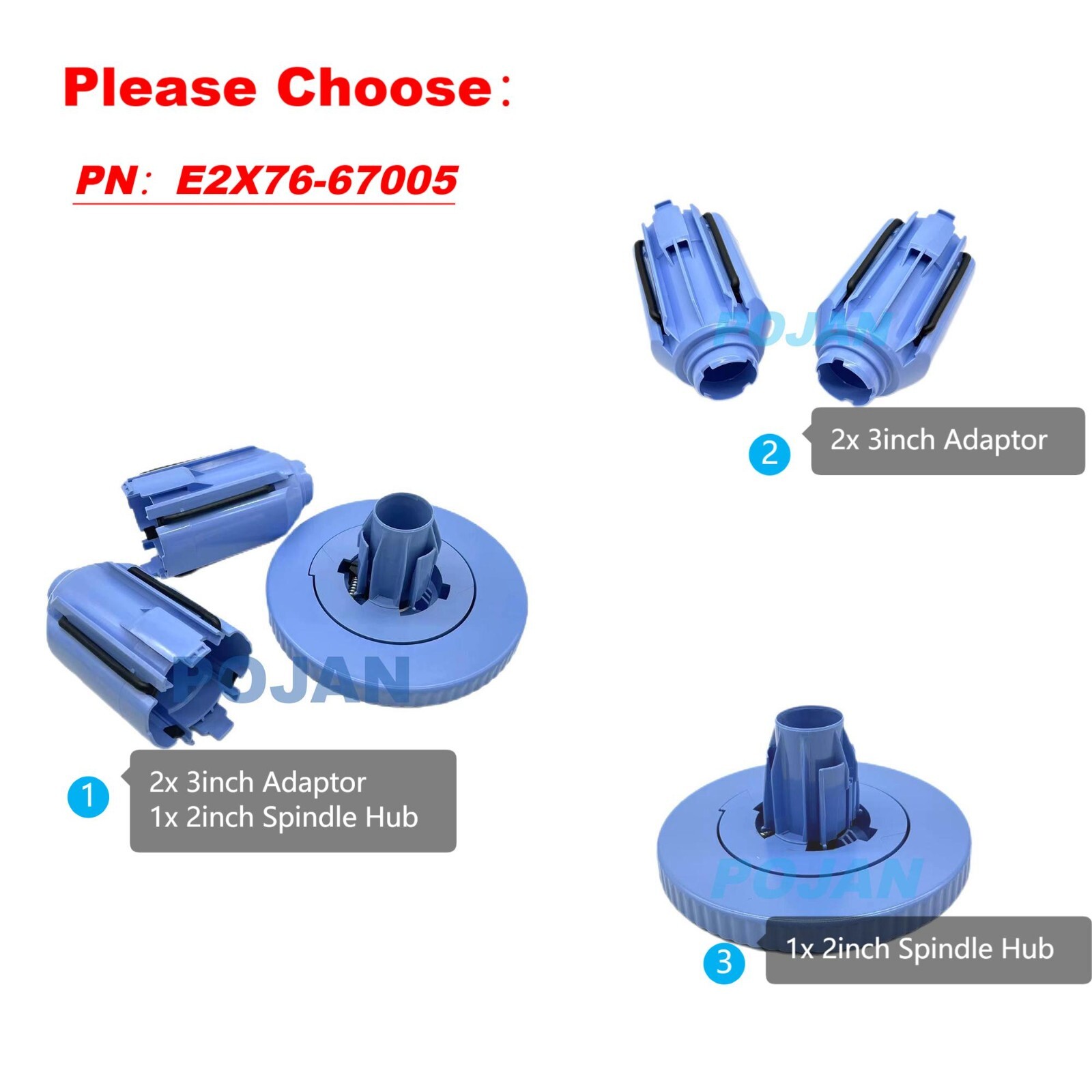 E2X76-67005 2inch Spindle HUB w/Adaptor SERV Fit For Latex 110 115 330 335 310
