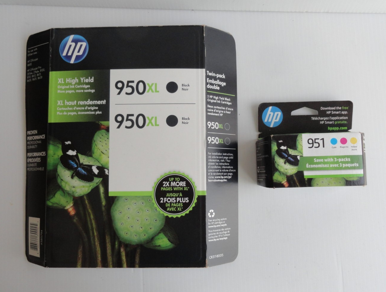 Genuine HP 950XL black & 951 Tri- Color Ink Cartridge Exp 11/2023 08/2018