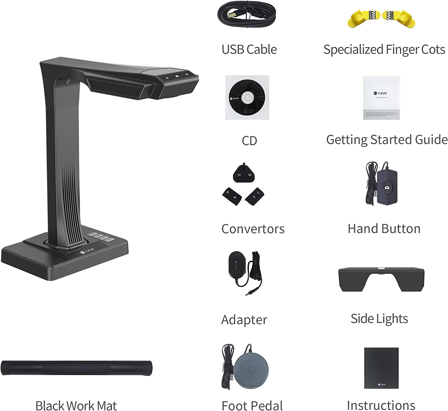 ET24 Pro Professional Book Scanner, 24MP Document Camera, 3Rd Gen Auto-Flatten &