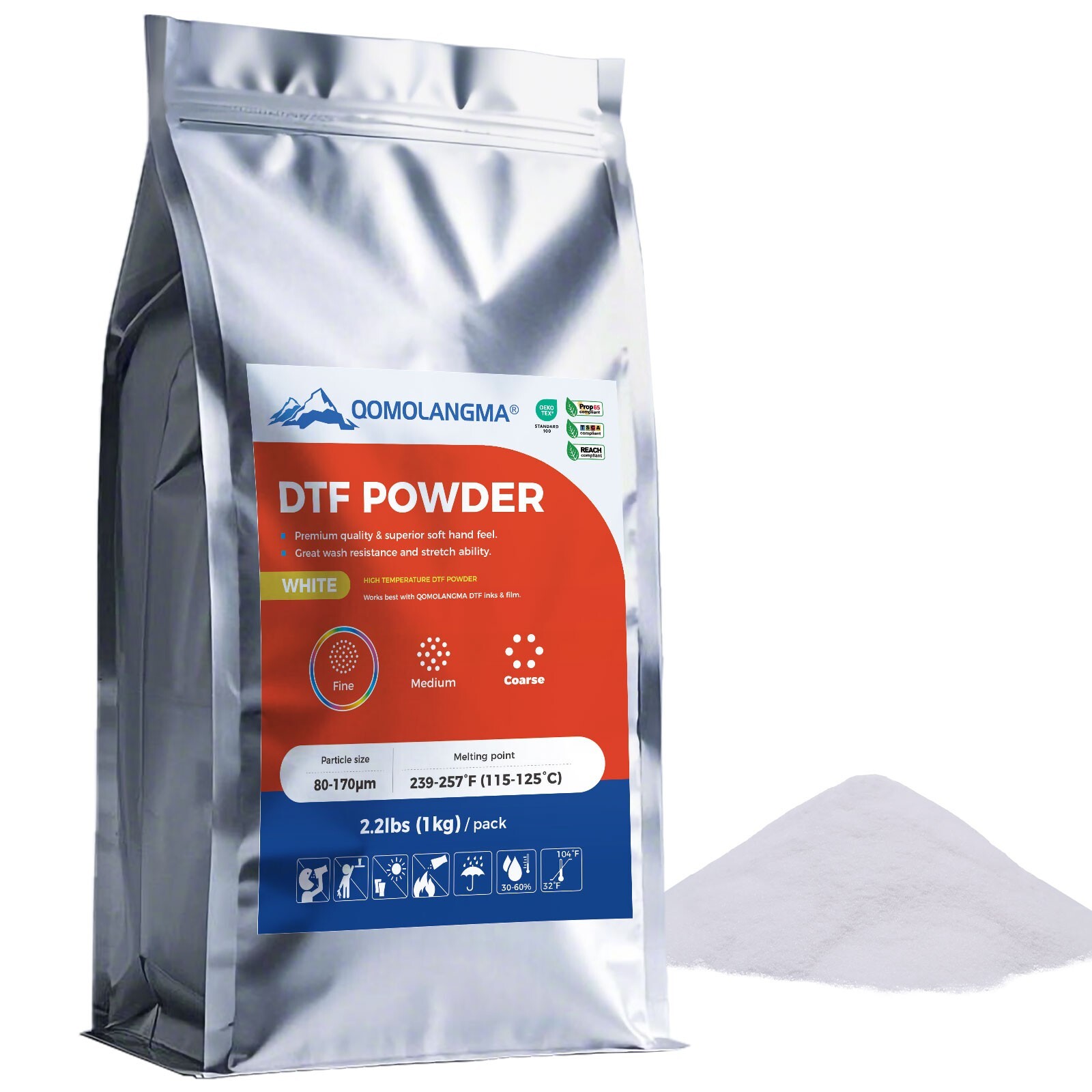 US Stock TPU DTF Transfer Powder 22lbs Fine High Temperature Melt Adhesive